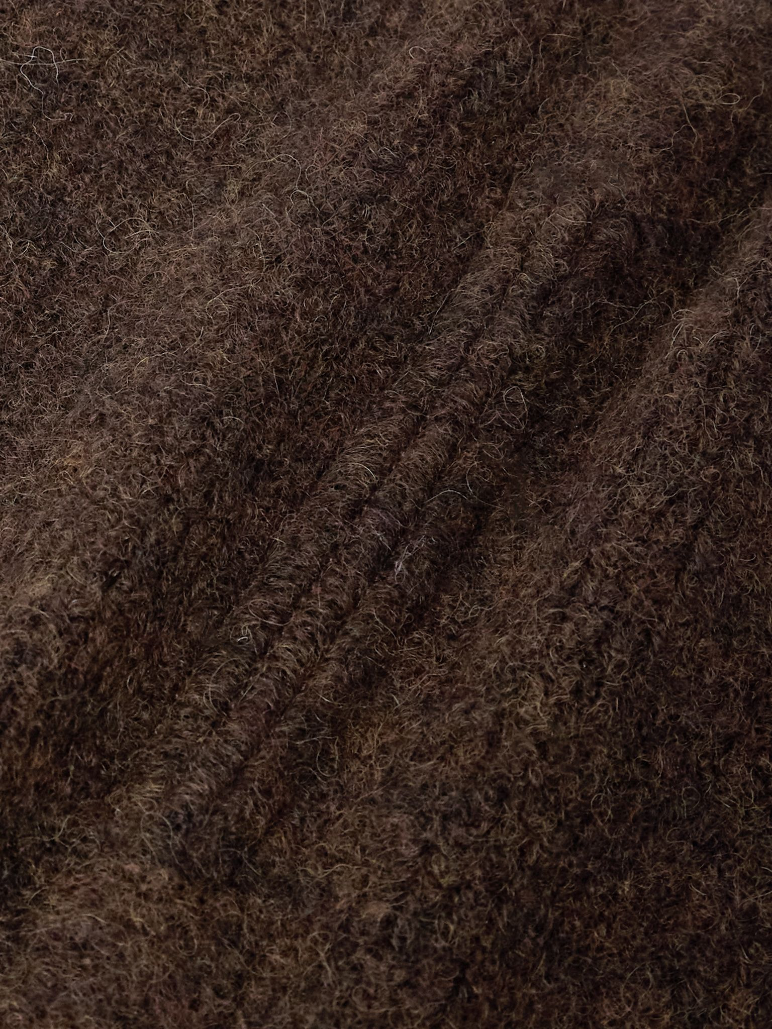 Slim-Fit Ribbed-Knit Sweater Brown - 4