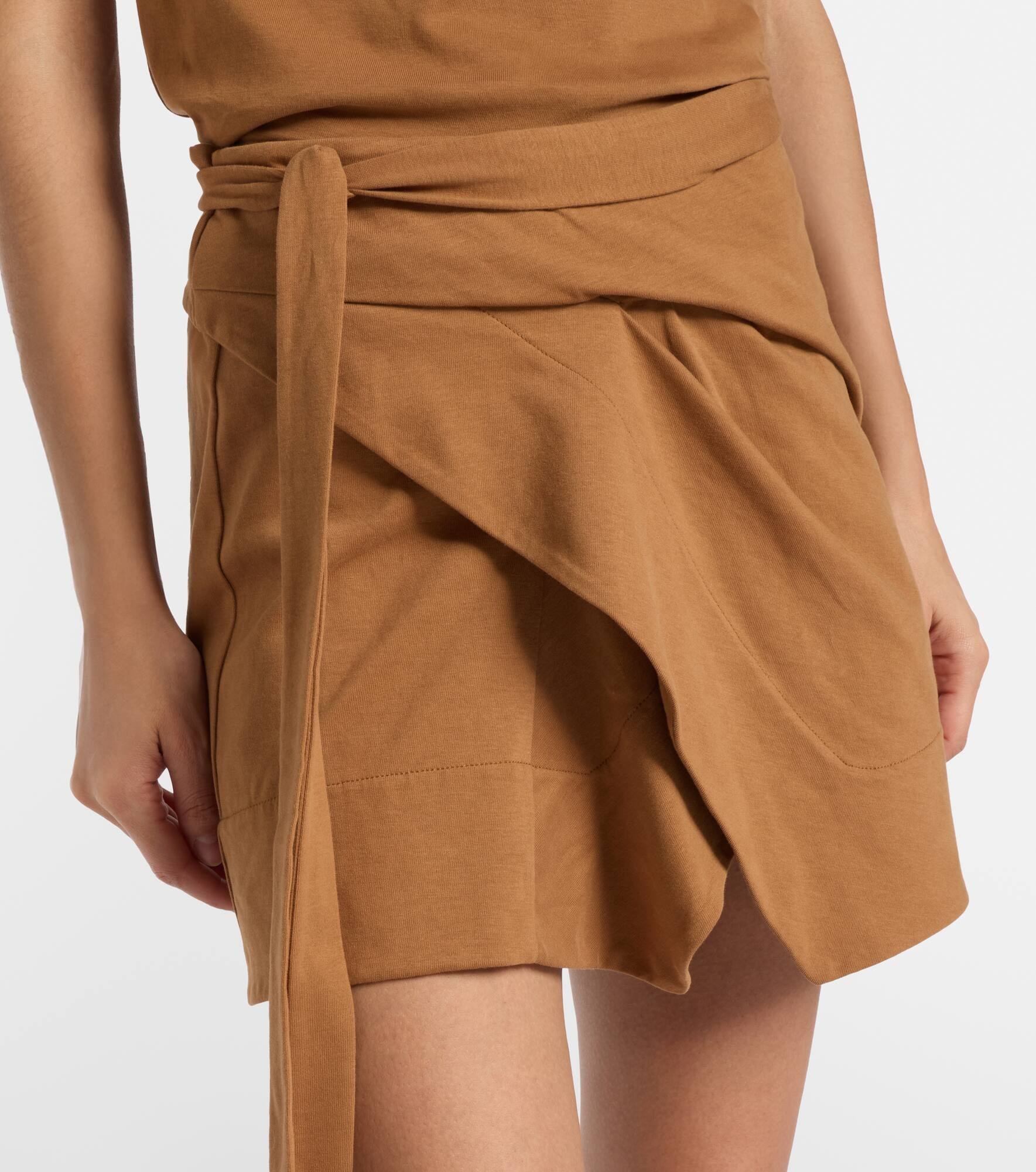 Berenice asymmetric cotton wrap skirt - 4