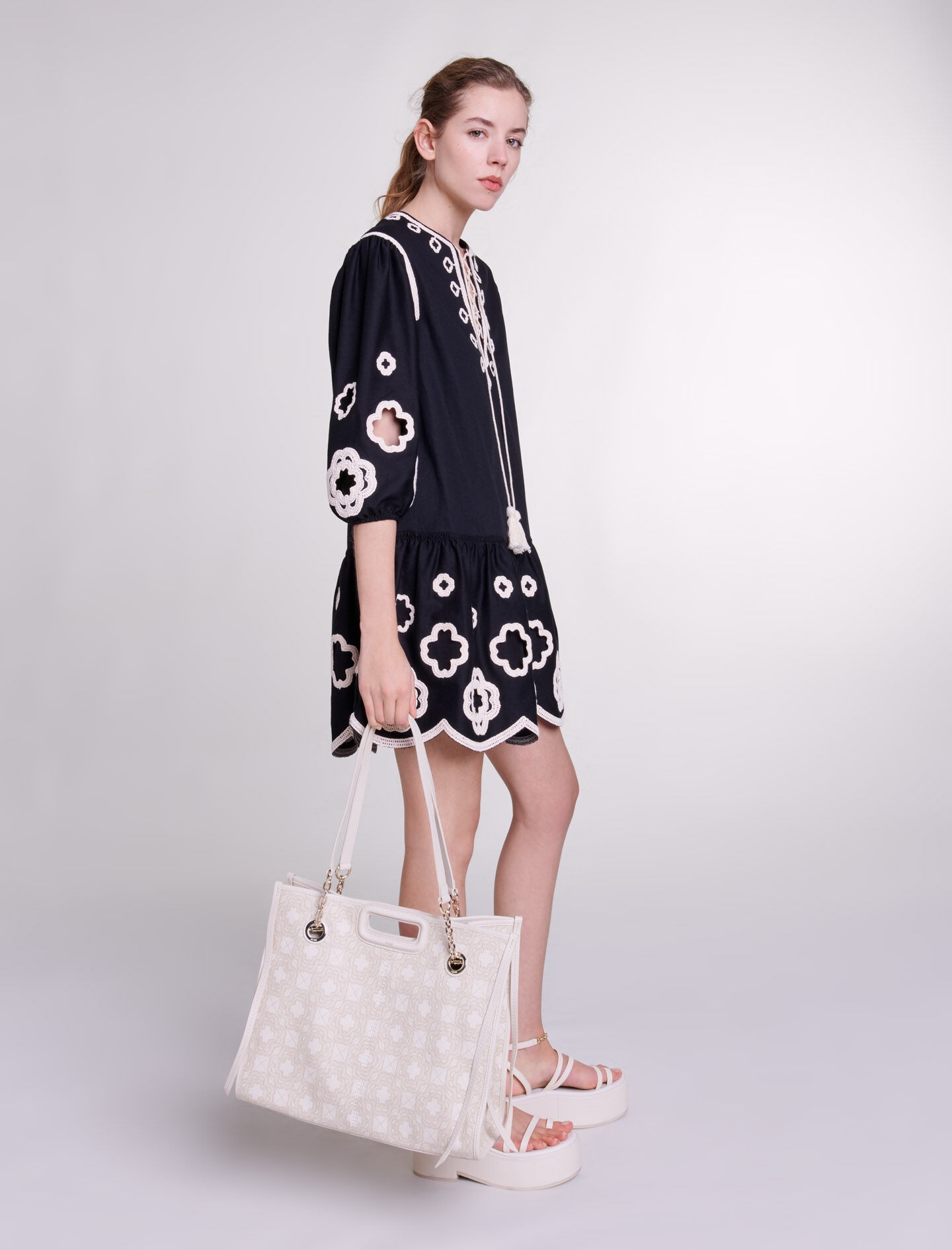 Short embroidered tunic dress - 3