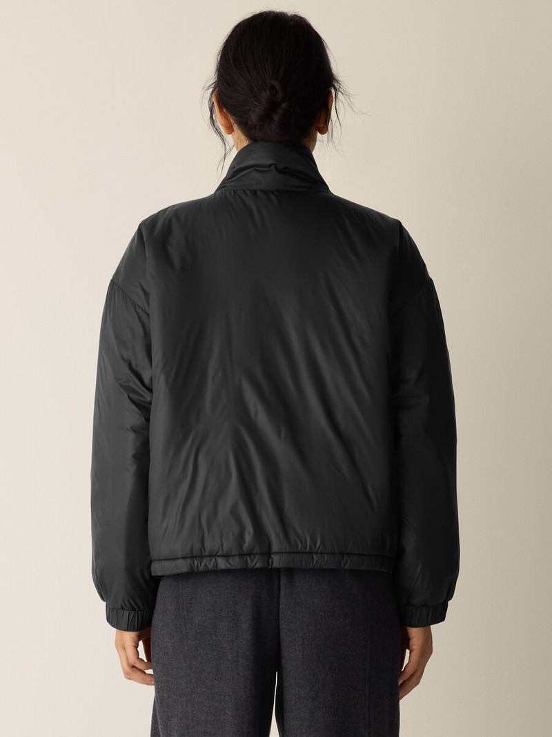 Eggshell Recycled Nylon Stand Collar Jacket 4