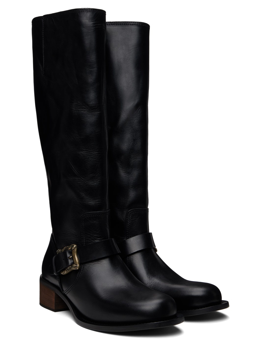 Black Motorcycle Boots - 4