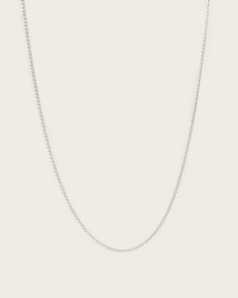 CURB STERLING SILVER CHAIN NECKLACE 1