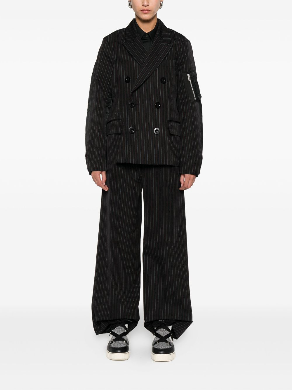 pinstripe double-breasted jacket - 2