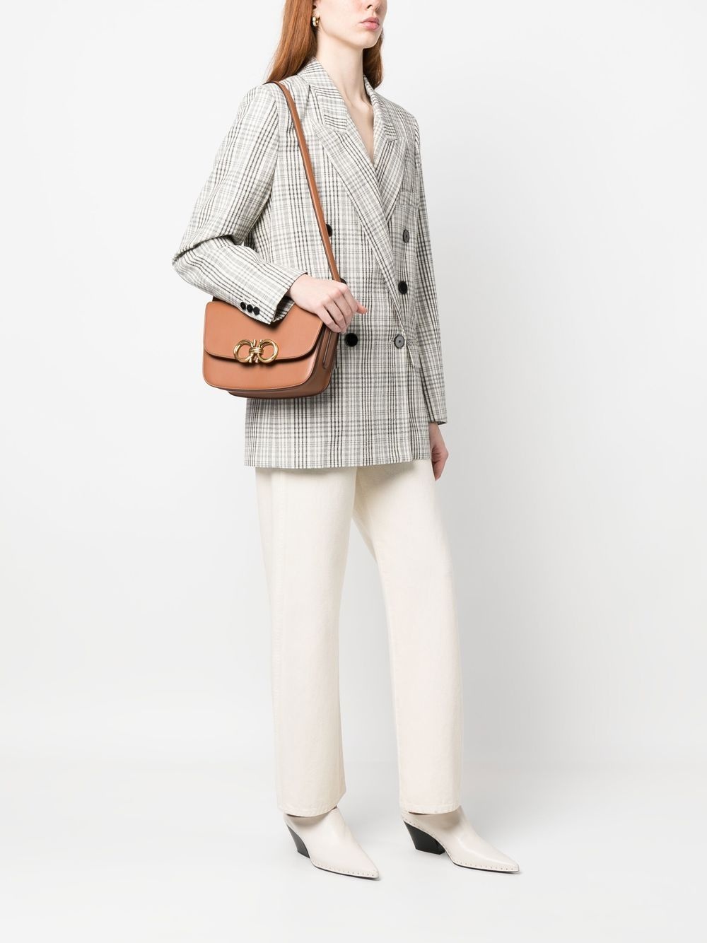 Trapezio leather crossbody bag - 2