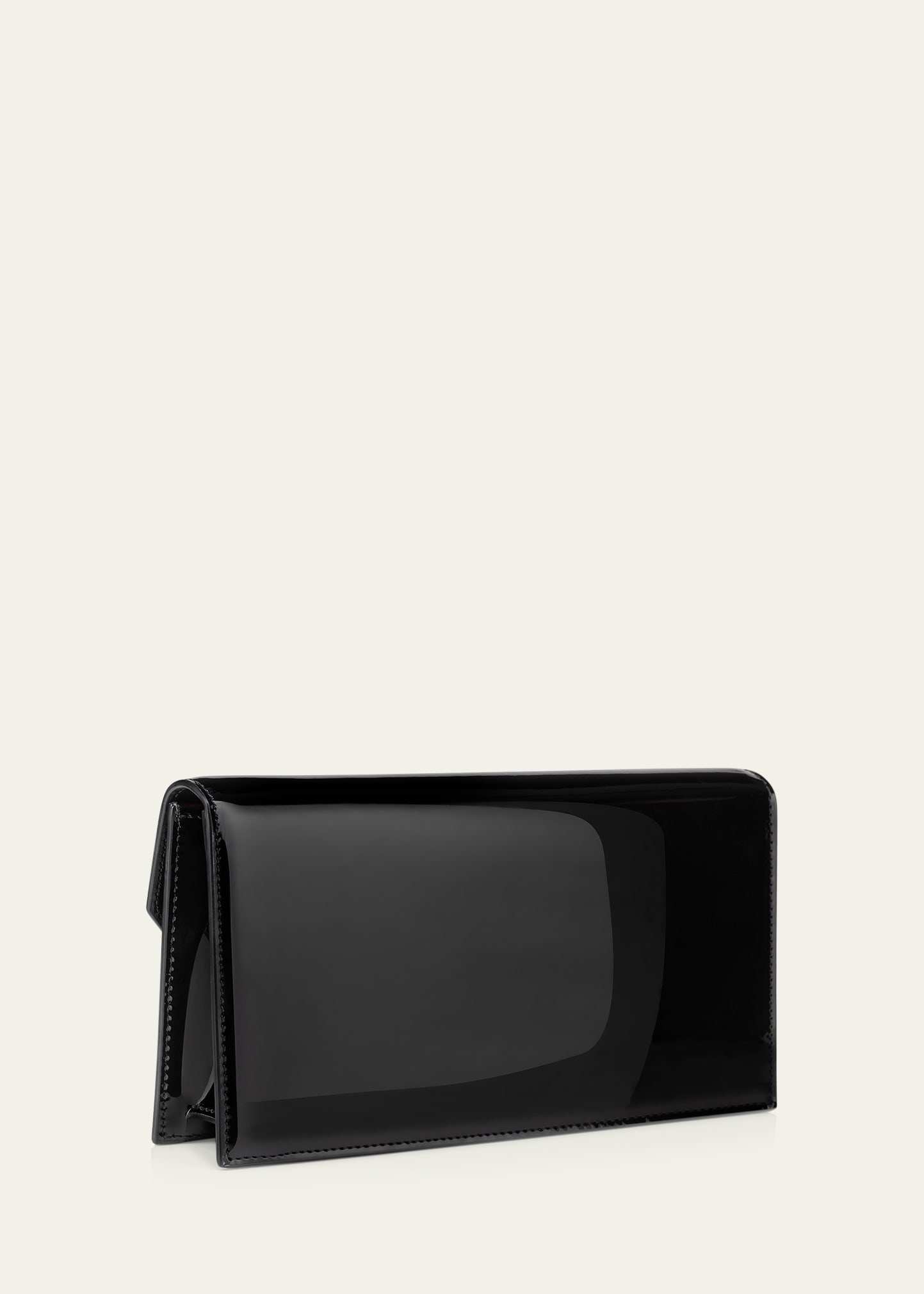 Loubi54 Flap Patent Leather Clutch Bag - 3