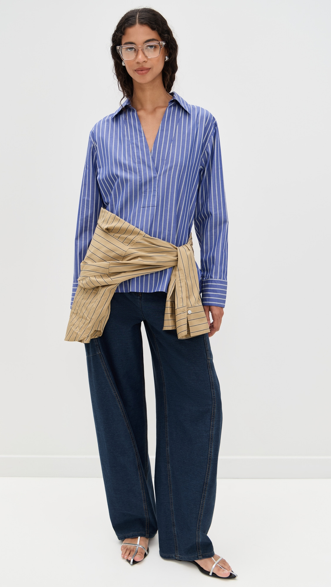 Relaxed Popover Long Sleeve Top - 4