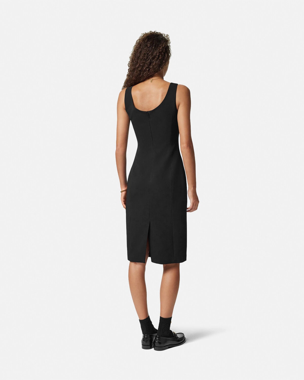 Safety Pin Cady Scoop Midi Dress - 5
