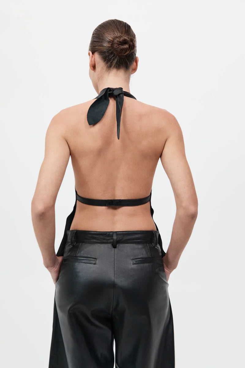 Leather Tie Top - 4