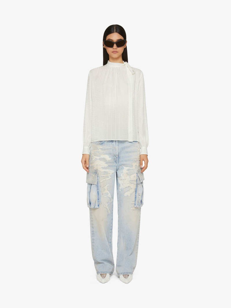 Givenchy BLOUSE IN GIVENCHY SILK WITH LAVALLIERE outlook