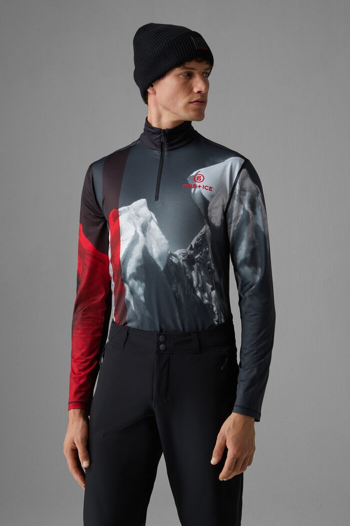 Pascal First layer in Anthracite/White/Red - 2