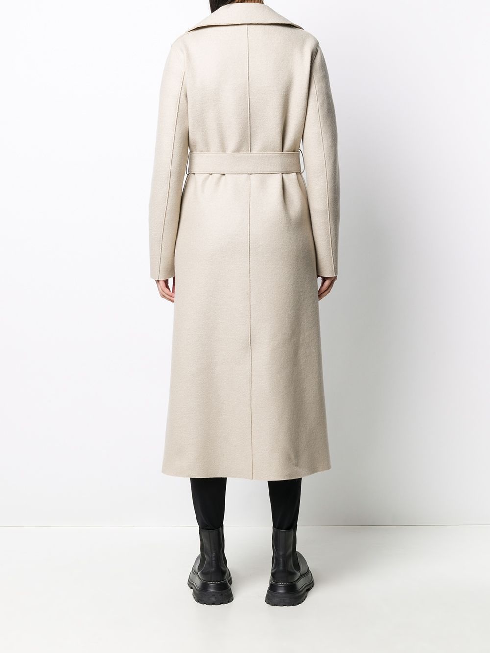 belted wool coat - 4