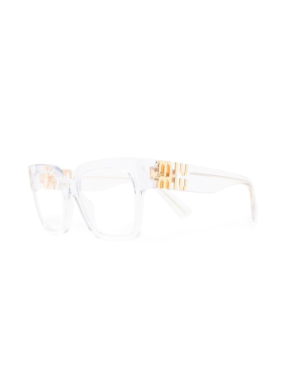 logo-plaque transparent glasses - 2