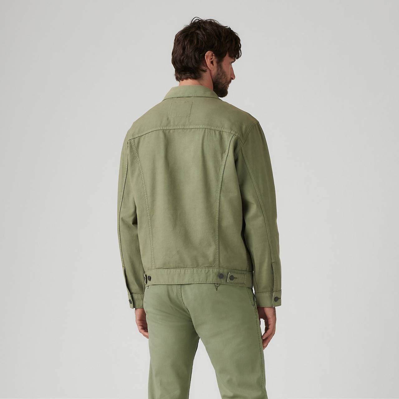 RELAXED FIT LINEN TRUCKER JACKET - 4
