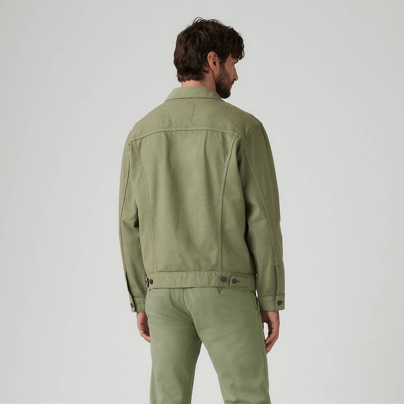 RELAXED FIT LINEN TRUCKER JACKET 4