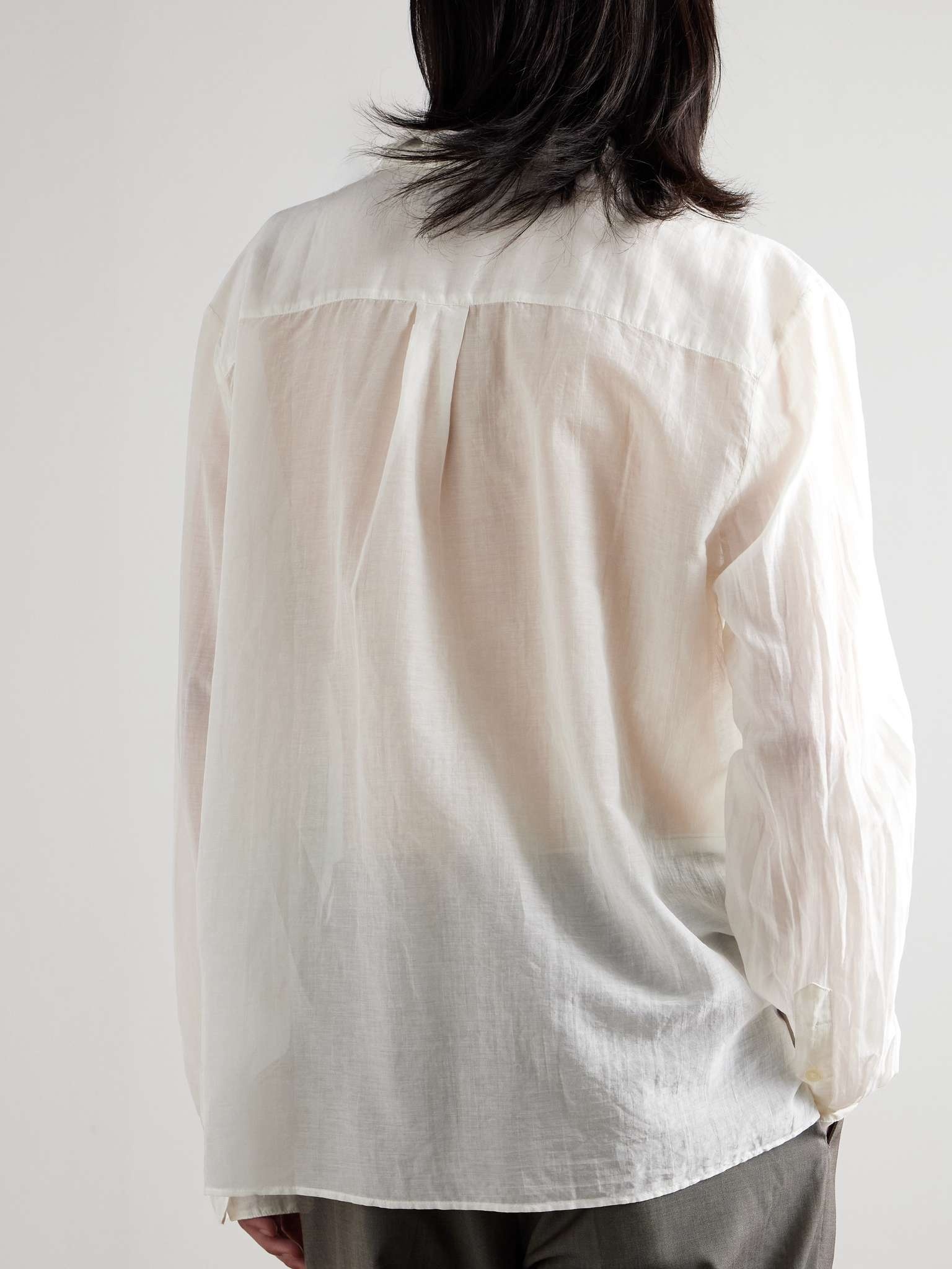Adorn Printed Cotton and Silk-Blend Shirt - 3