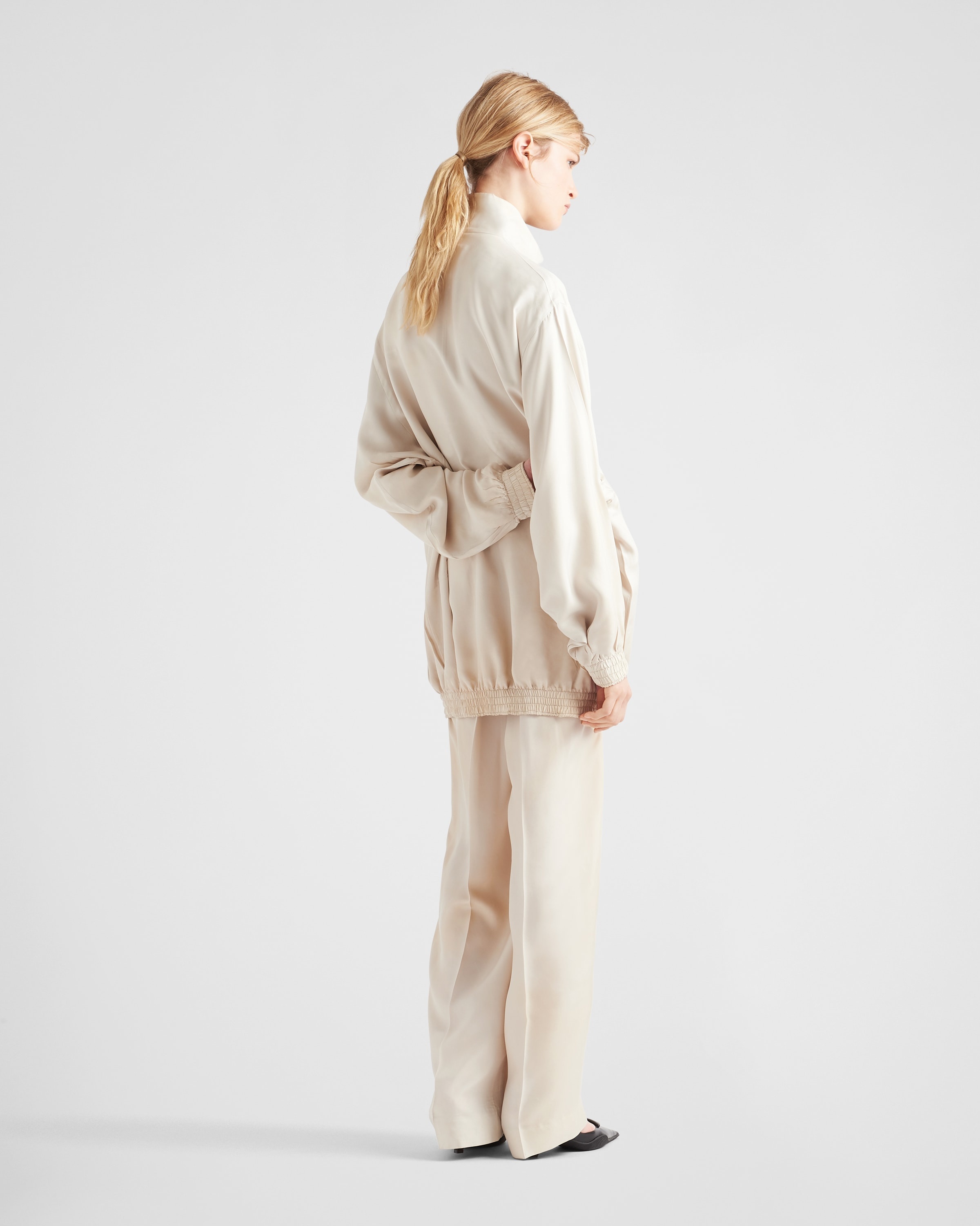 Silk twill pants - 5