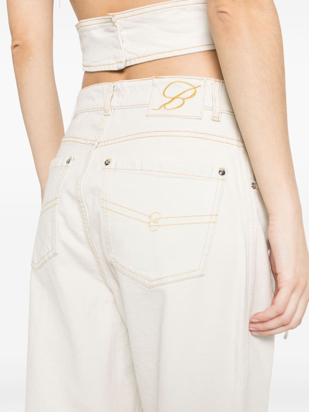 bleach-wash boyfriend jeans - 5