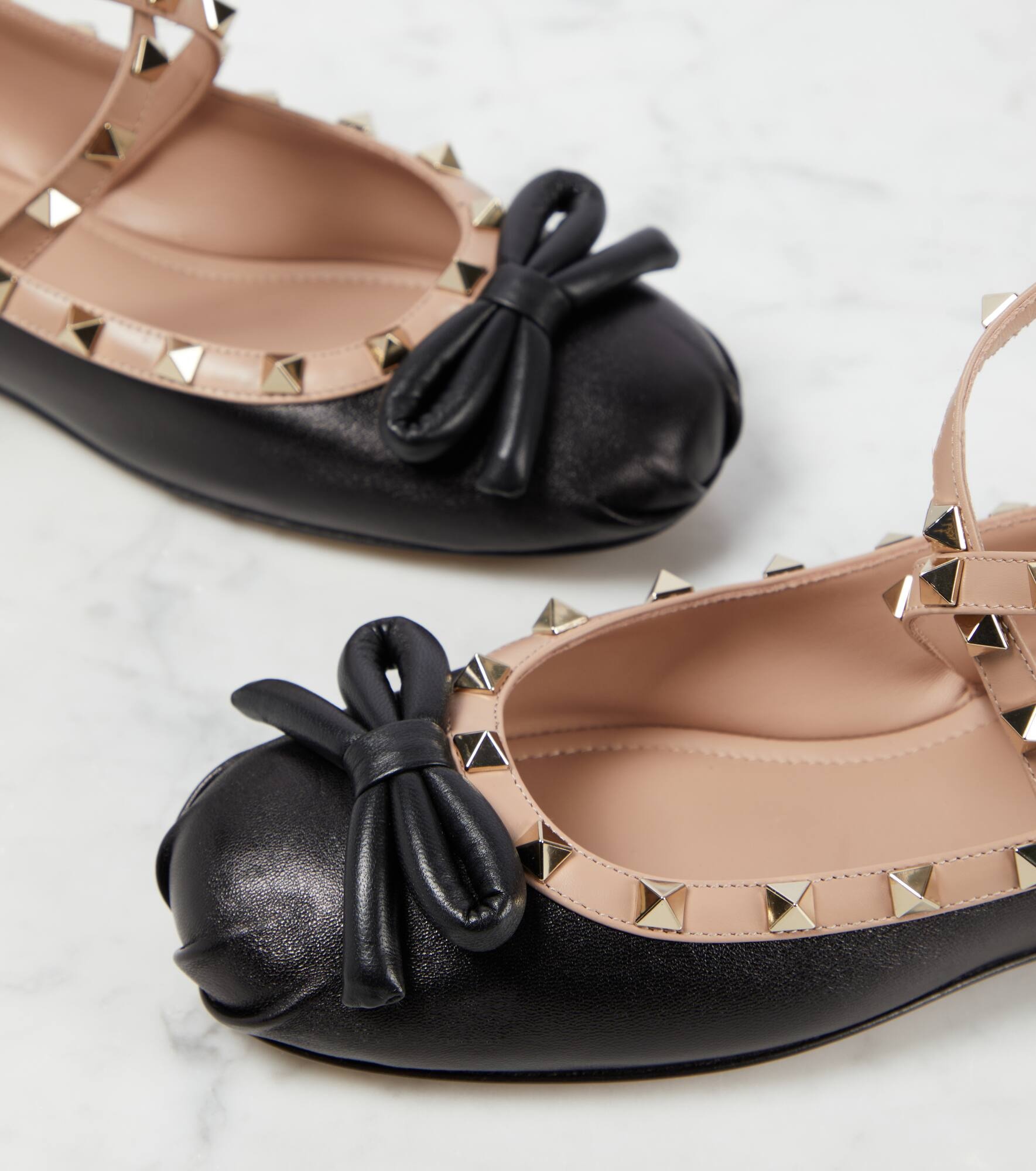 Rockstud leather ballet flats - 6