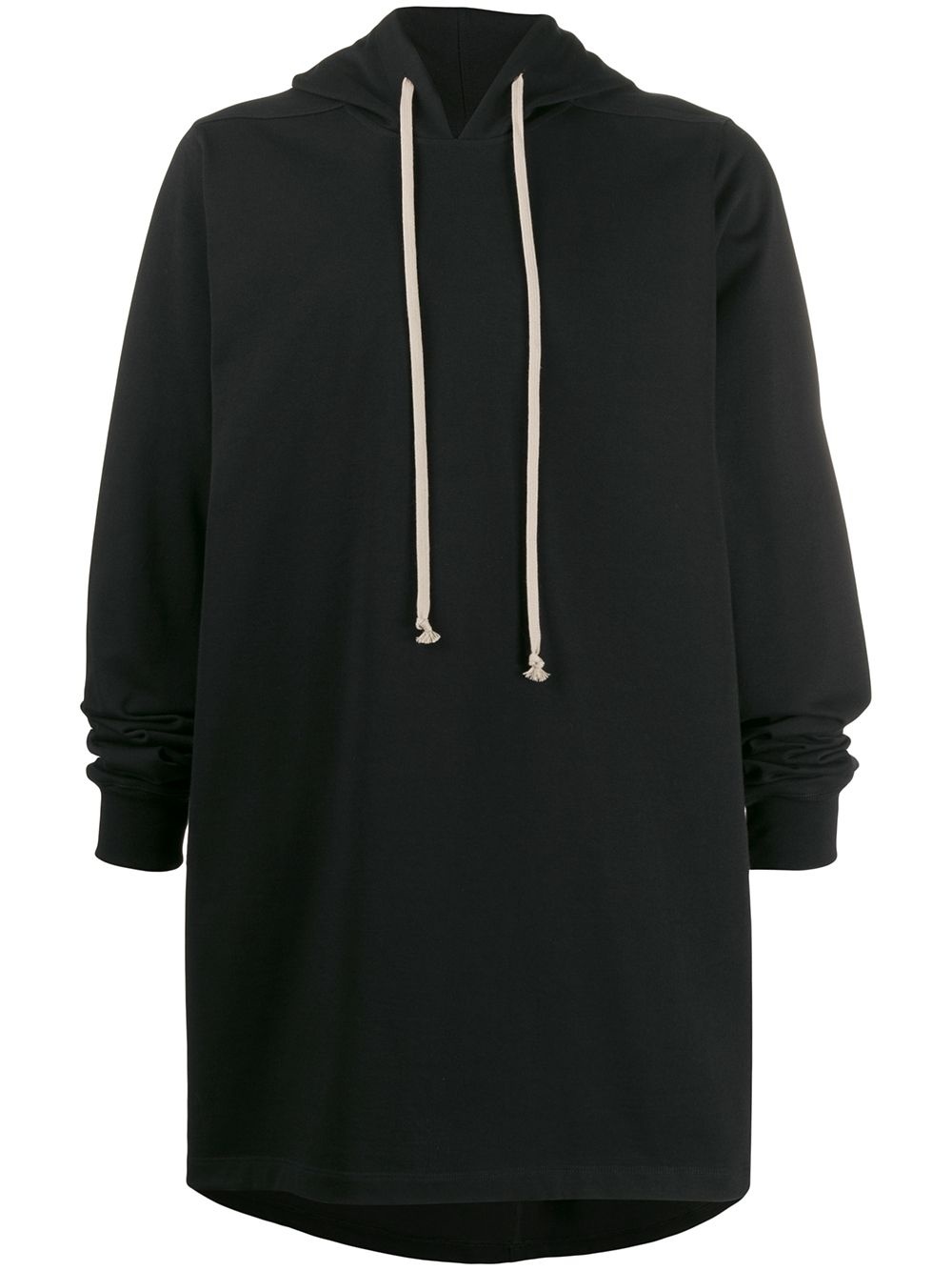 long-length jersey hoody - 1