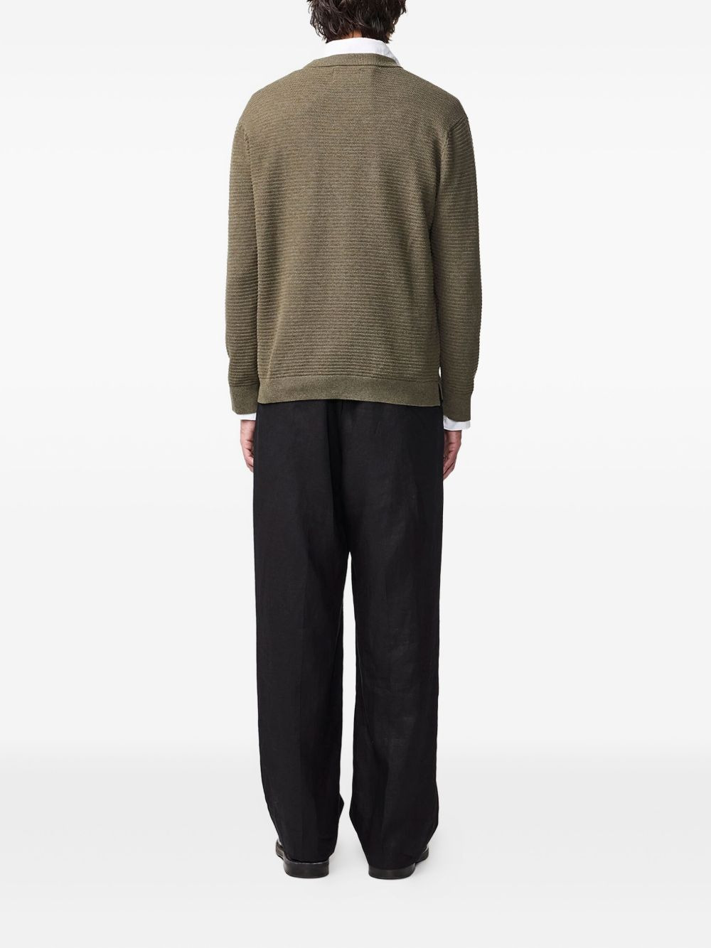 ribbed crew-neck sweater - 3