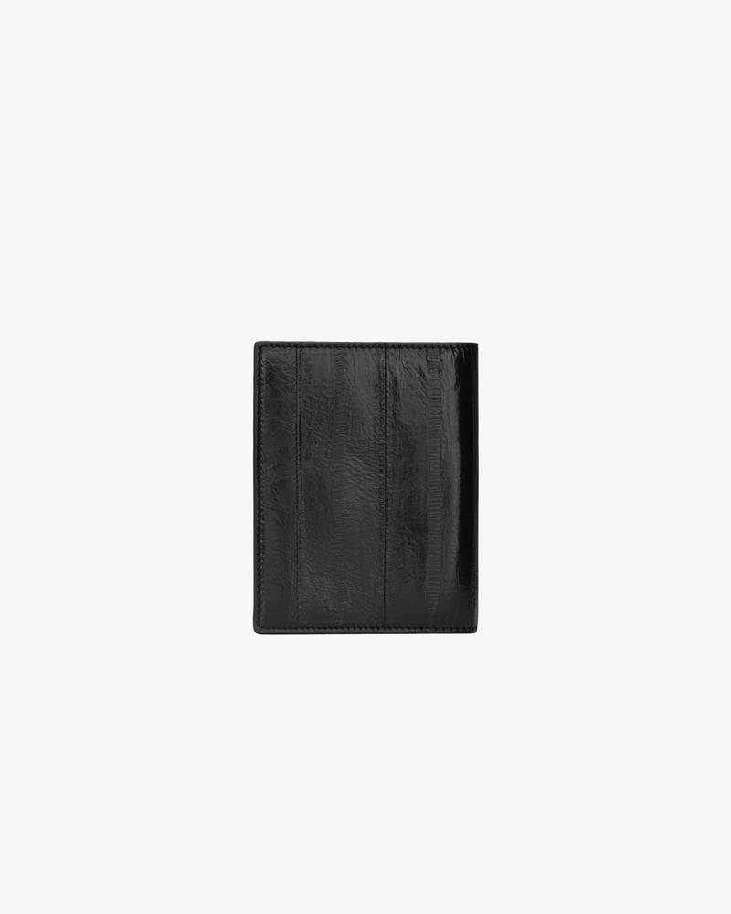 SAINT LAURENT TINY CASSANDRE CREDIT CARD WALLET IN EEL outlook