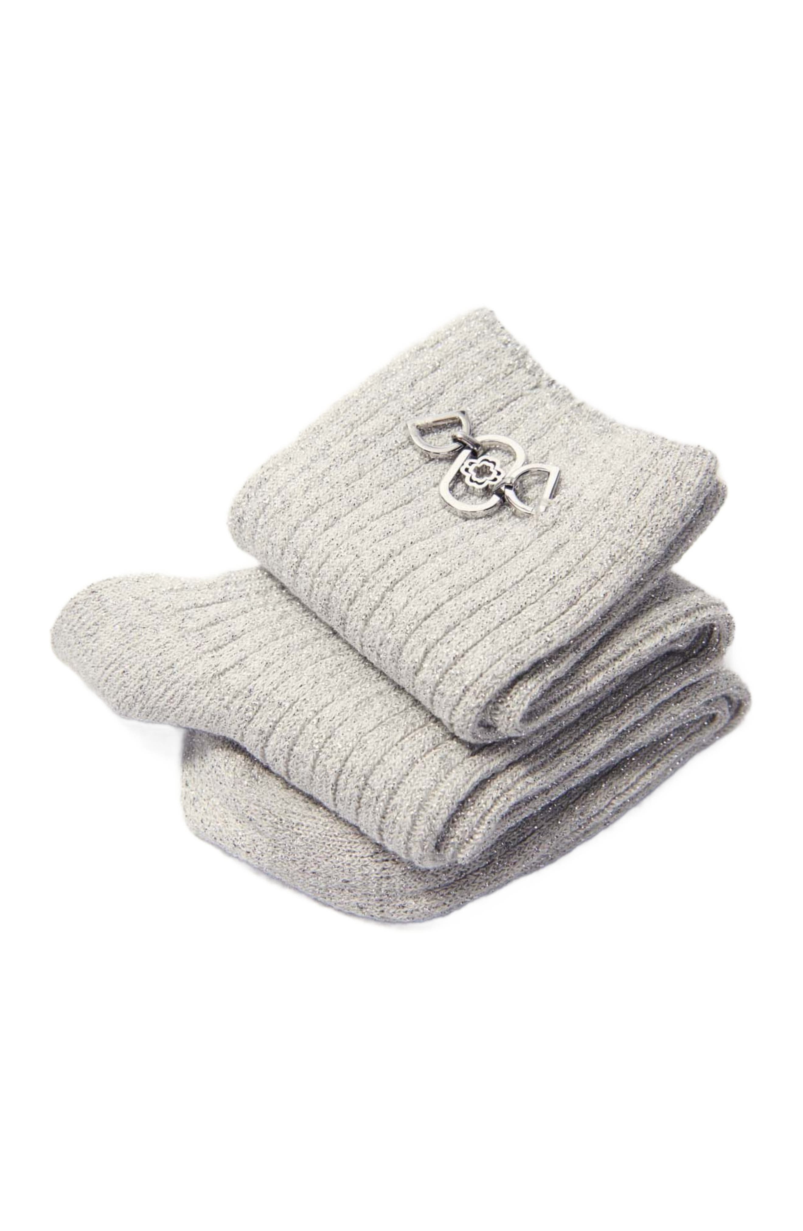 maje Lurex socks in Silver at Nordstrom - 2