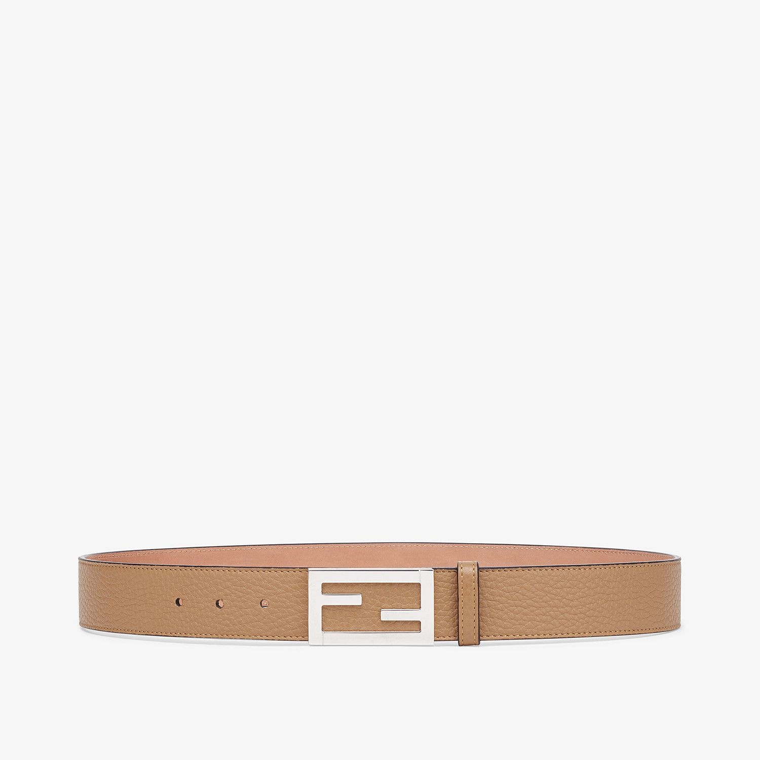 Beige leather belt - 1