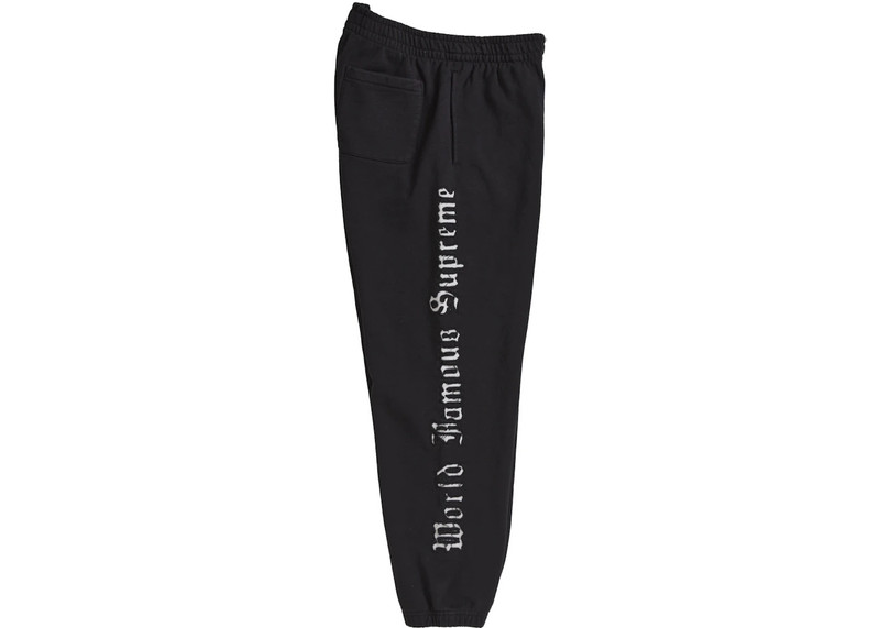 Supreme Supreme Contrast Cutout Sweatpant Black outlook