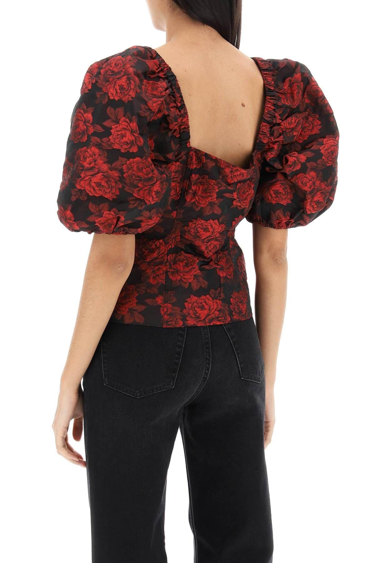 BLOUSE IN FLORAL JACQUARD - 4