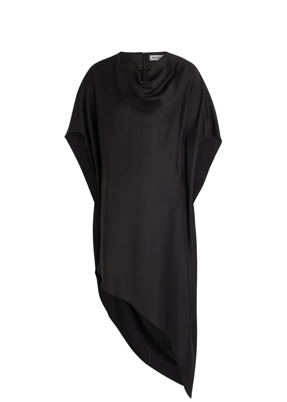 Simkhai Sadia Asymmetric Satin Mini Dress - 1