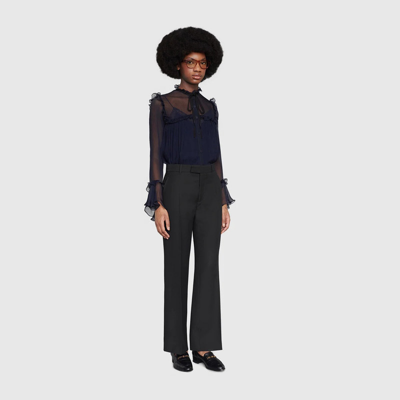 GUCCI Cady crêpe silk wool pant outlook