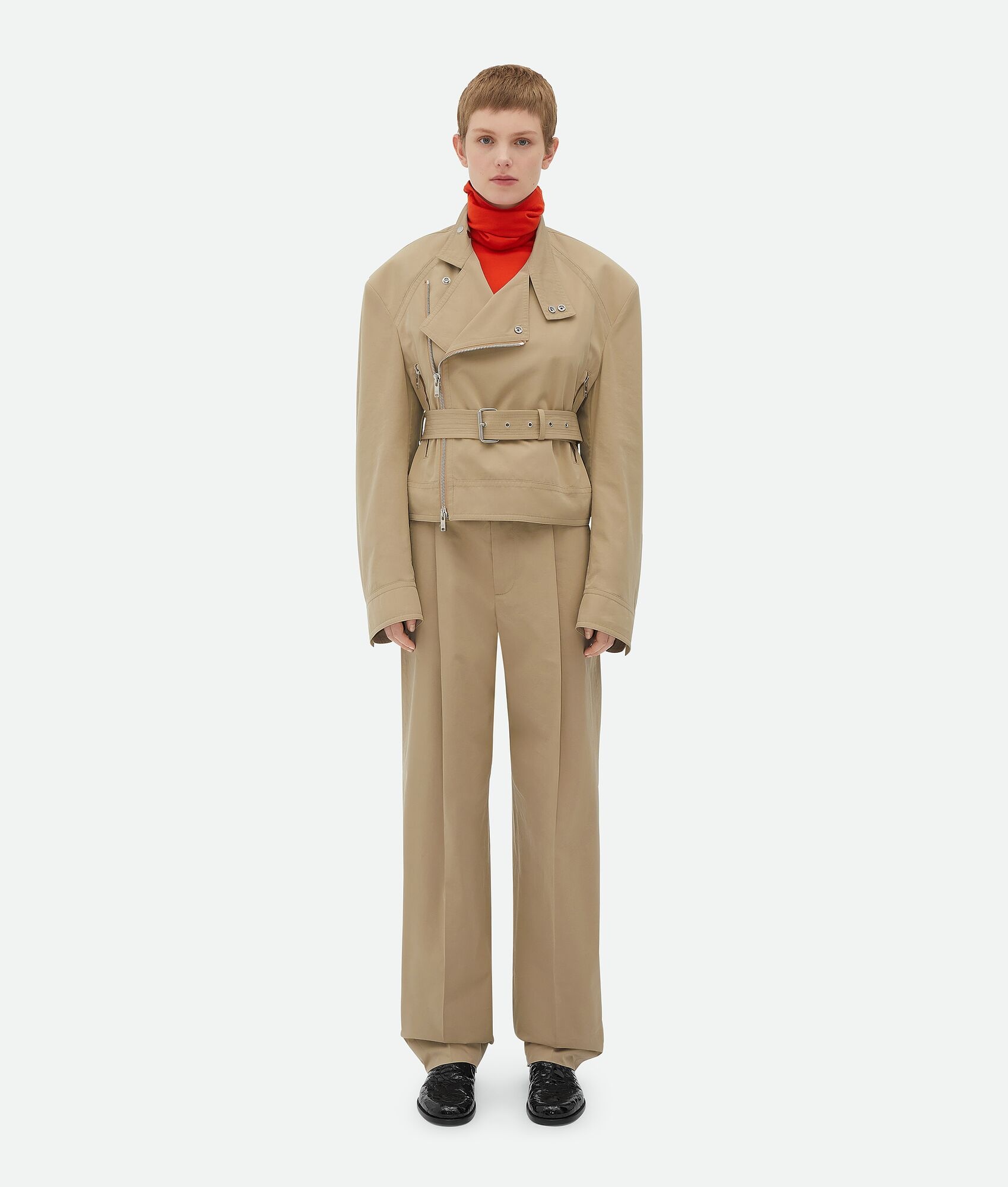 ブルゾン Bottega Veneta Belted Blouson Bottega Veneta Compact Cotton Blouson | REVERSIBLE