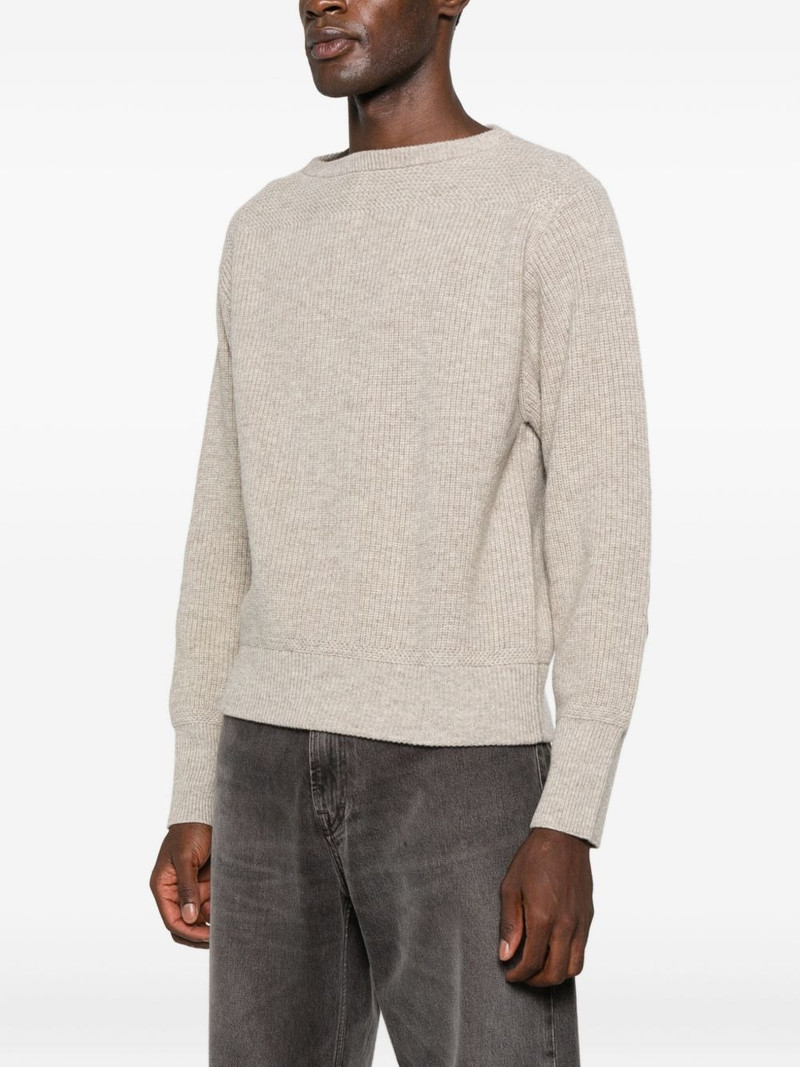 textured crew-neck sweater 3