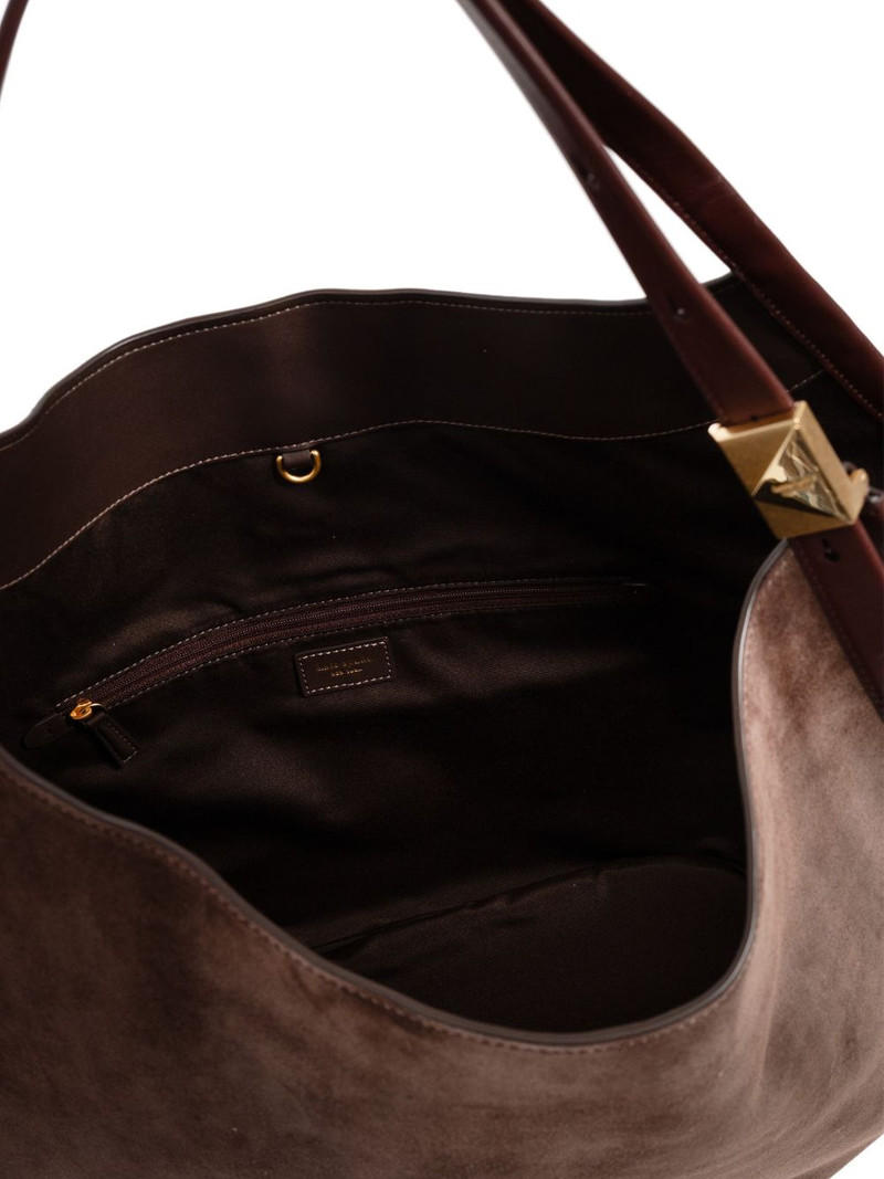 large Deco suede tote bag 5