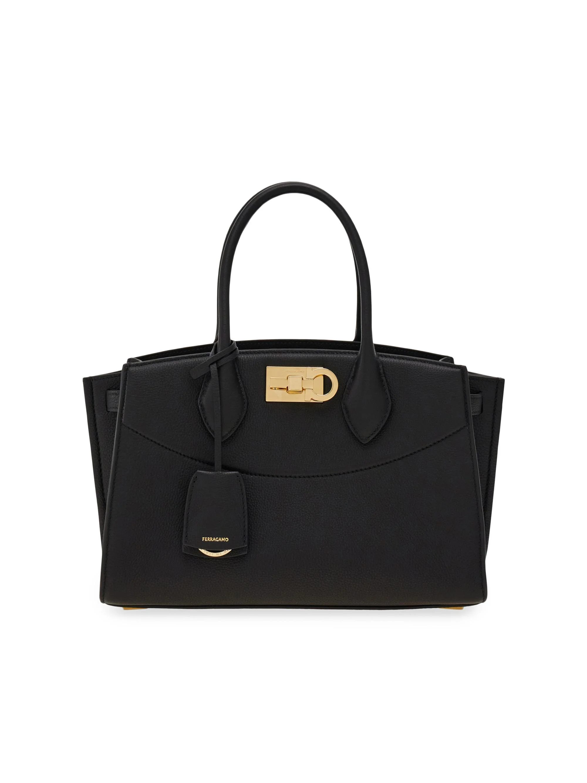 Women's Studio Leather Satchel - Nero - 1