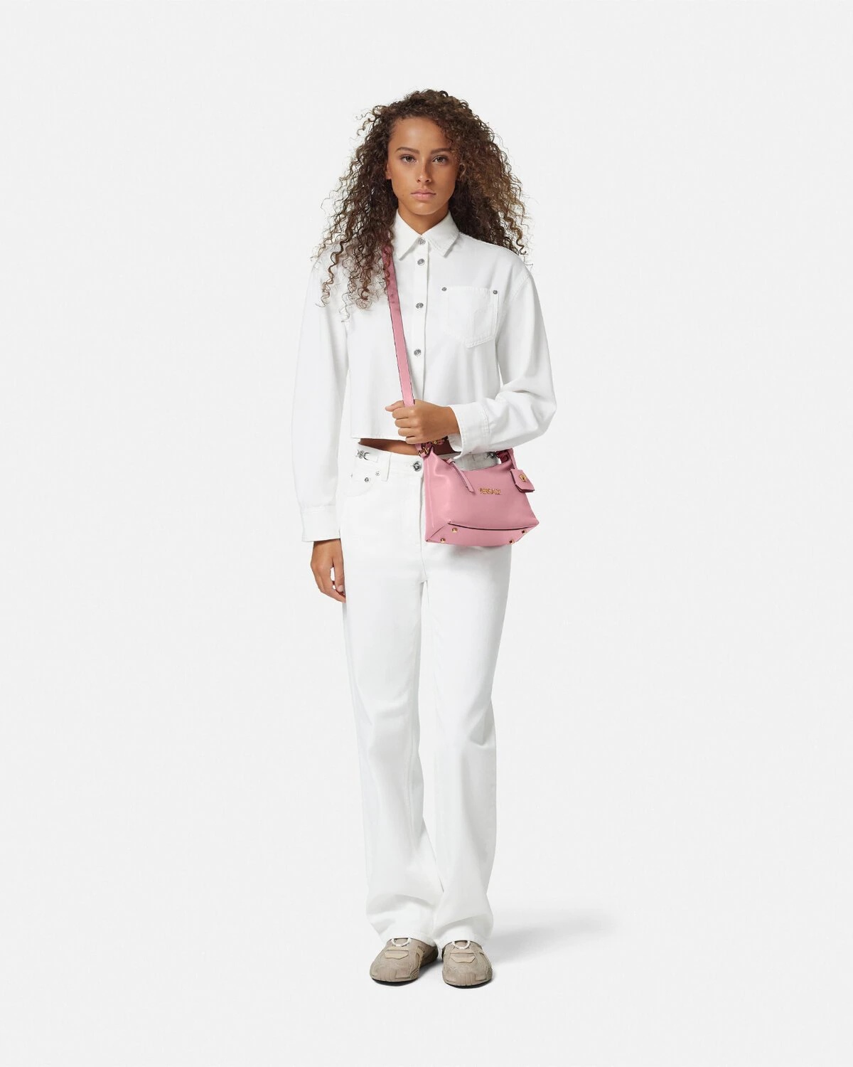 Versace Tag Hobo Handbag - 4