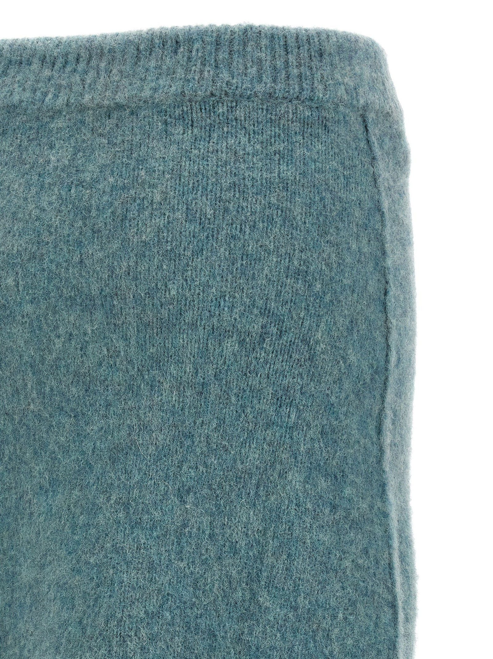 Wool Knit Skirt Skirts Light Blue - 4