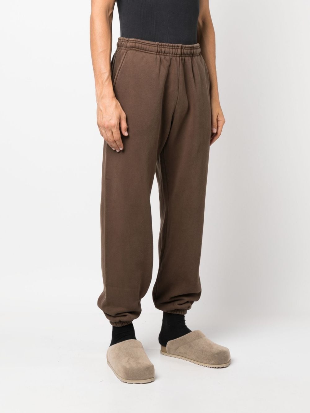 tapered-leg cotton track pants - 4