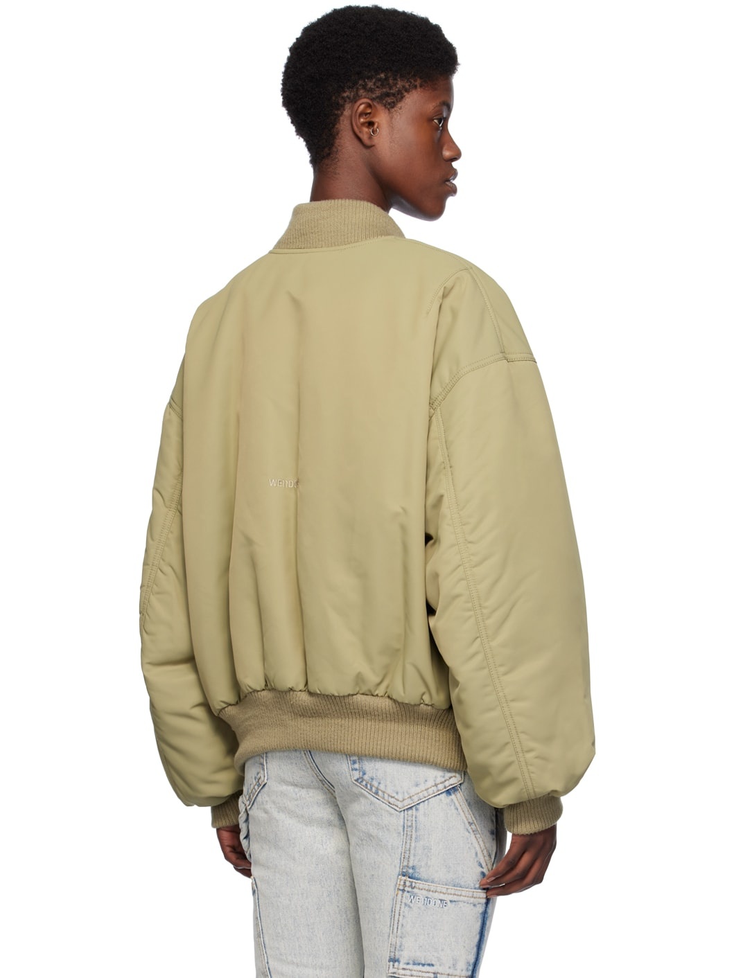 Khaki Padded Bomber Jacket - 3