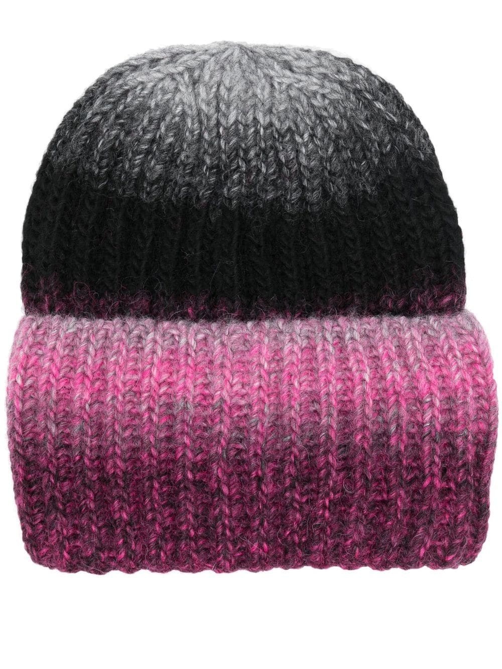 gradient-effect knit beanie - 1