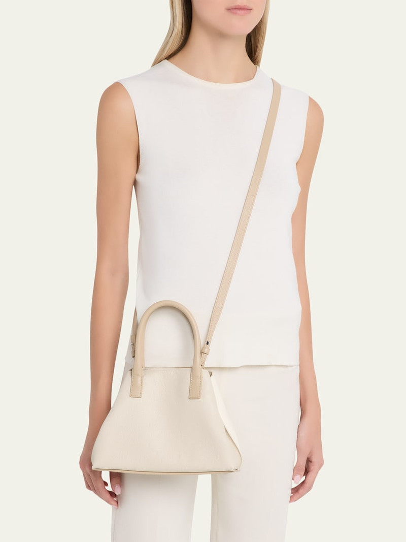 AKRIS Ai Two-Tone Leather Tote Bag outlook