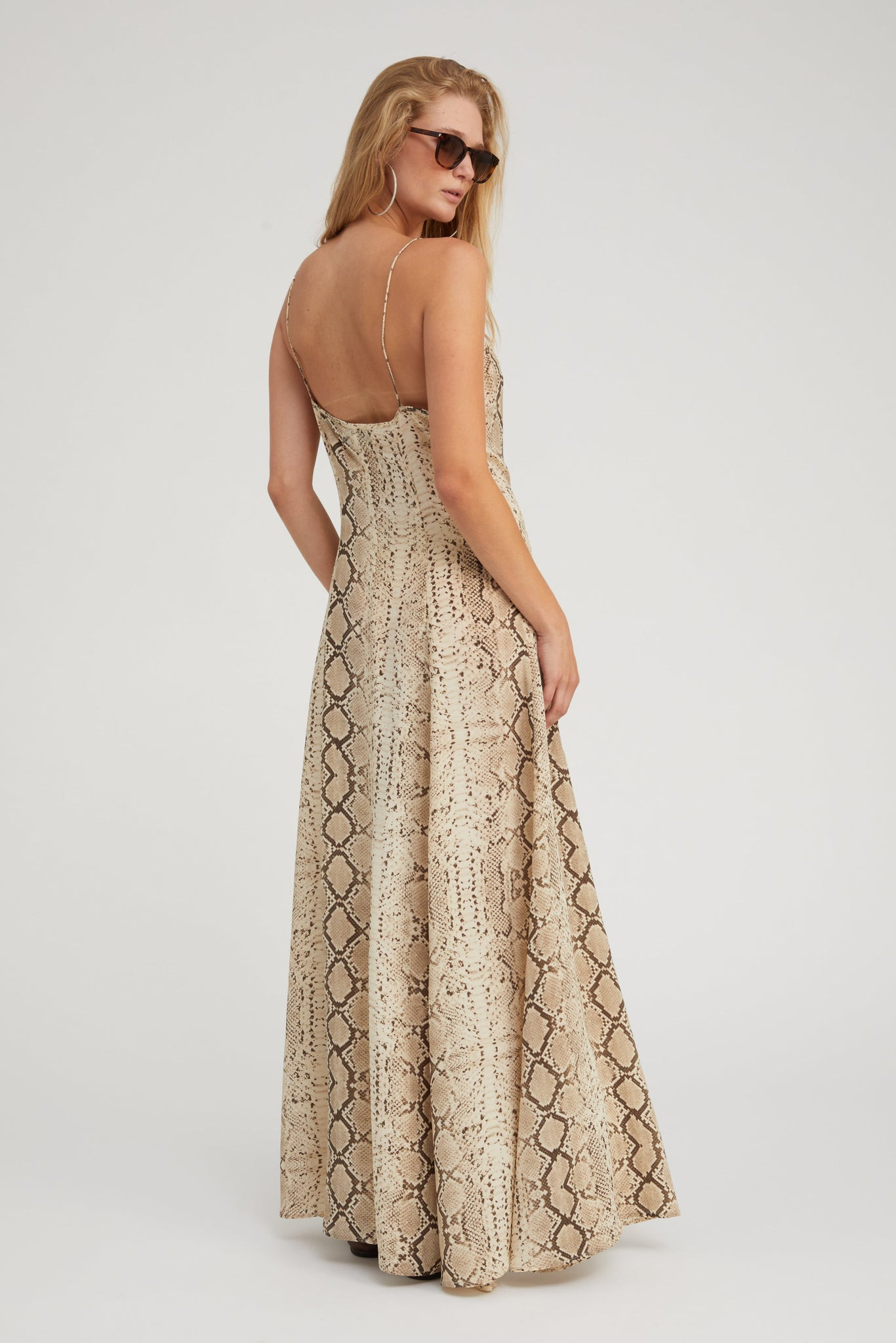 GREEN LEOPARD SILK MAXI DRESS - 4