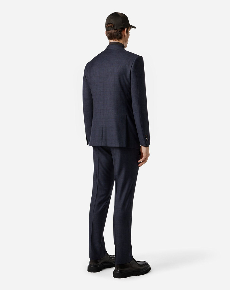 Blue glen plaid wool suit 3
