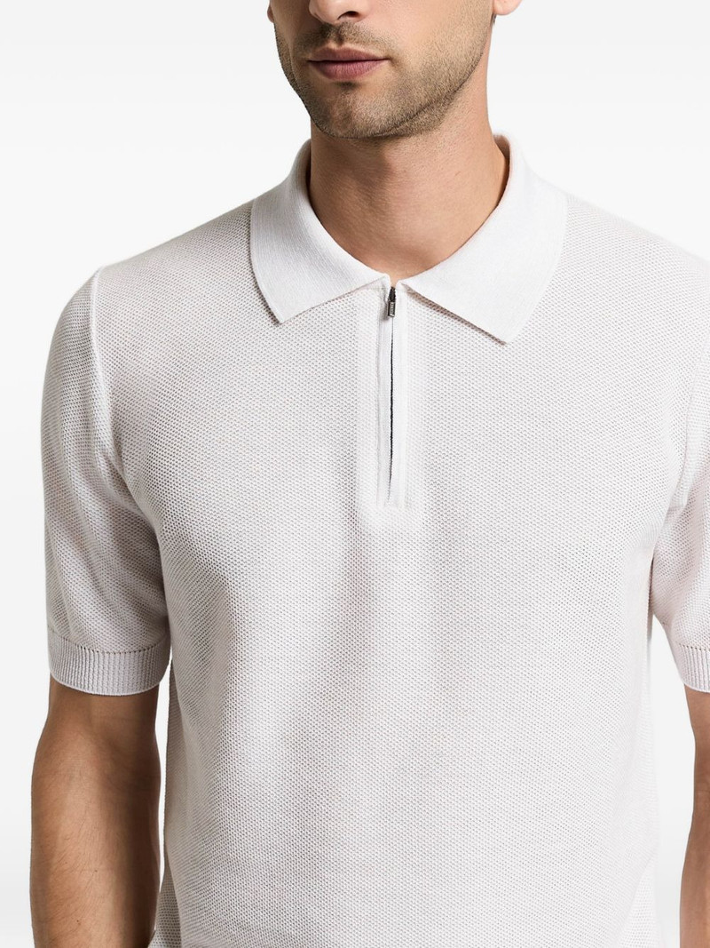 zip-fastening short-sleeve polo shirt 3