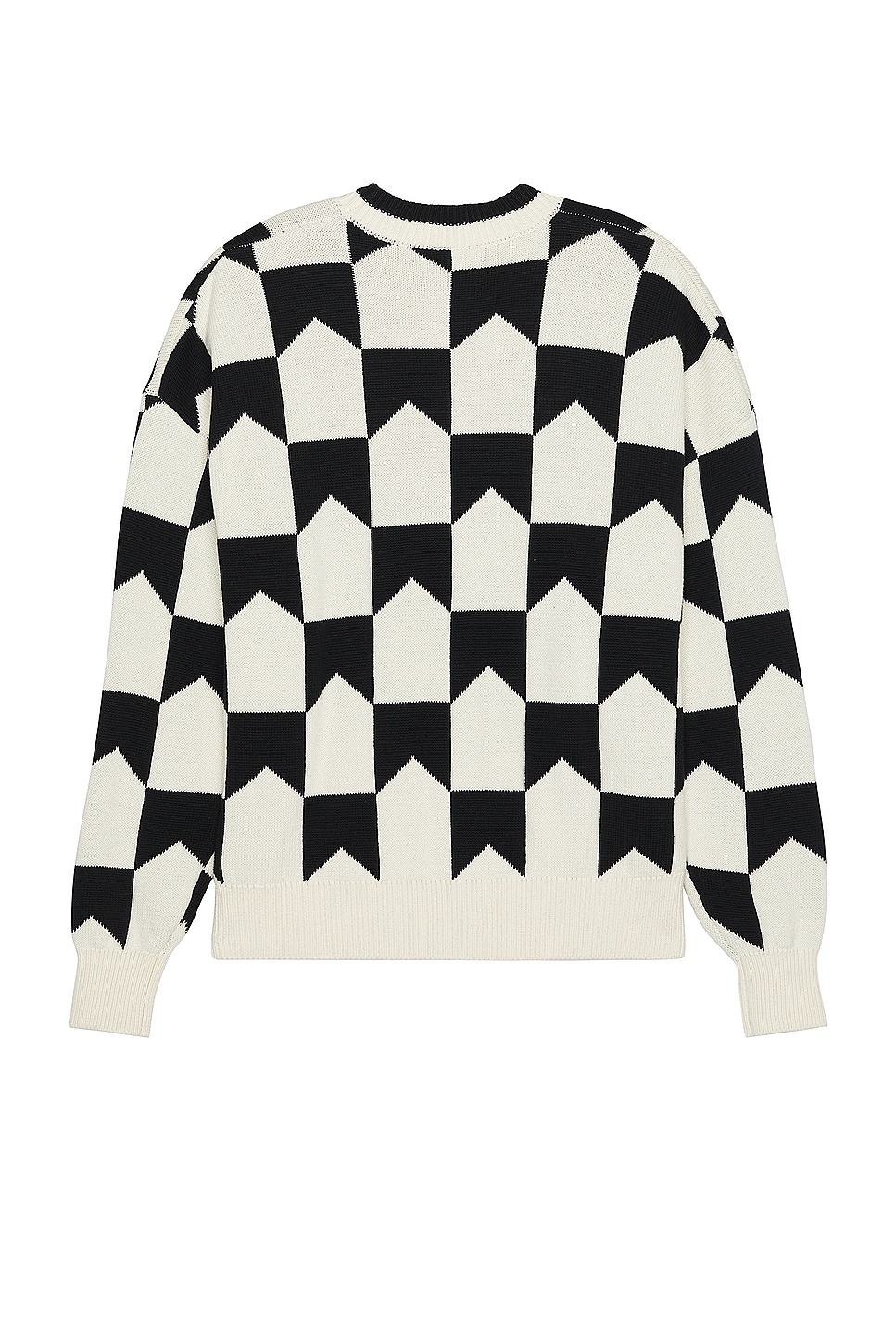 Chevron Checkered Knit Cardigan - 2