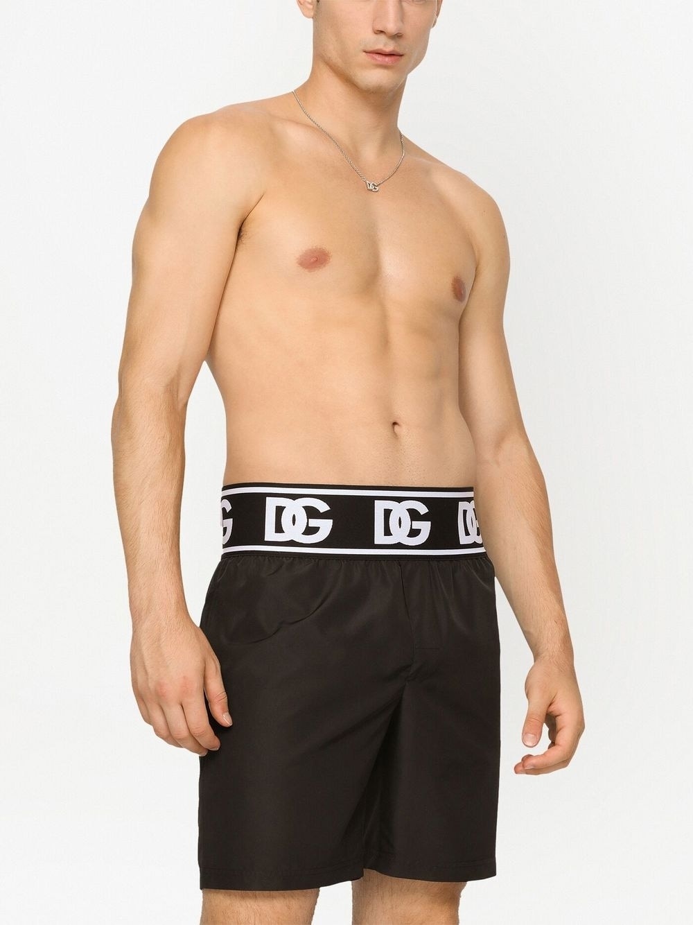 wide logo-waist swim shorts - 3