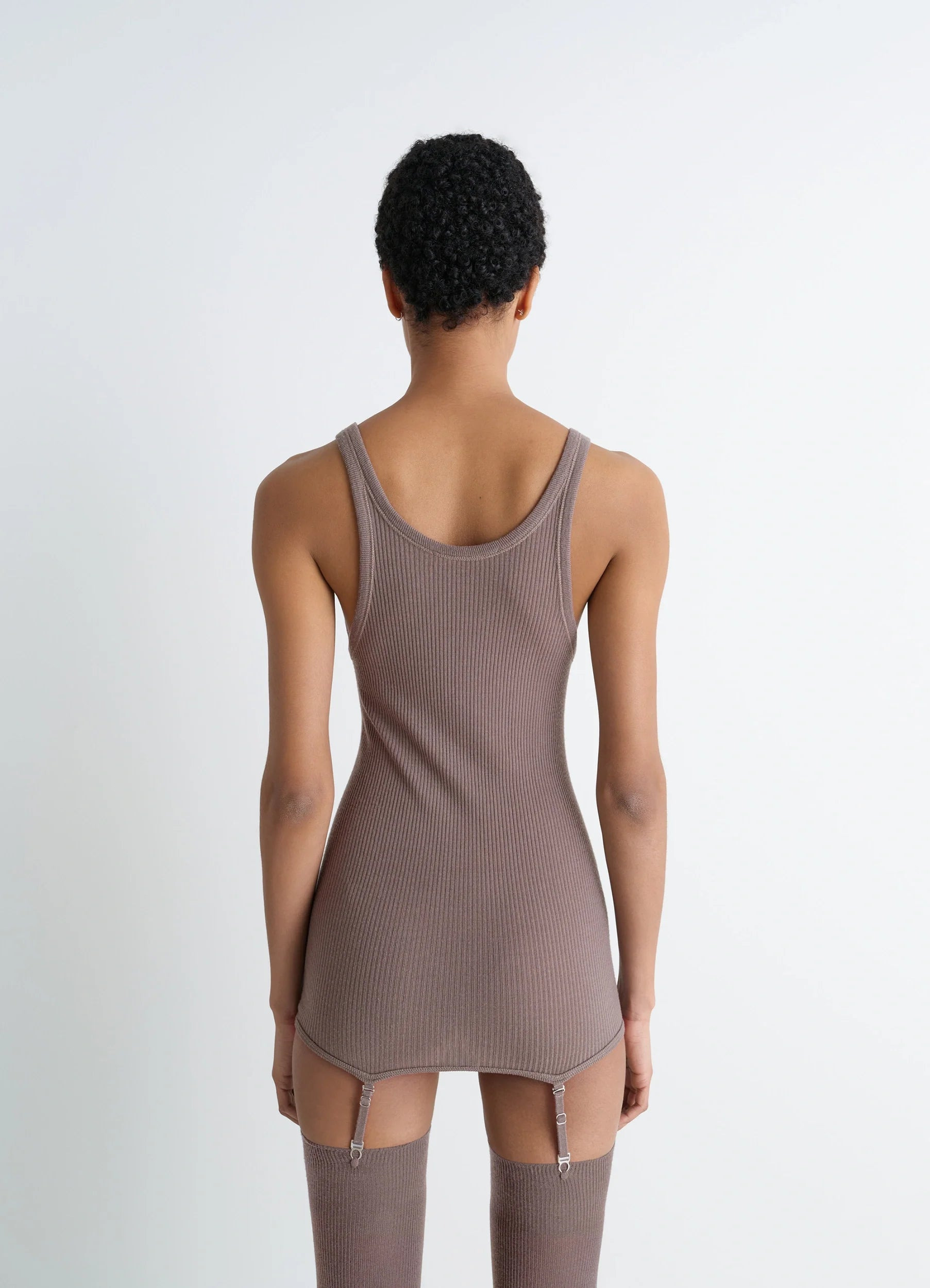 SEAMLESS SHORT SLEEVES TANK TOP WITH  SUSPENDERS - 4