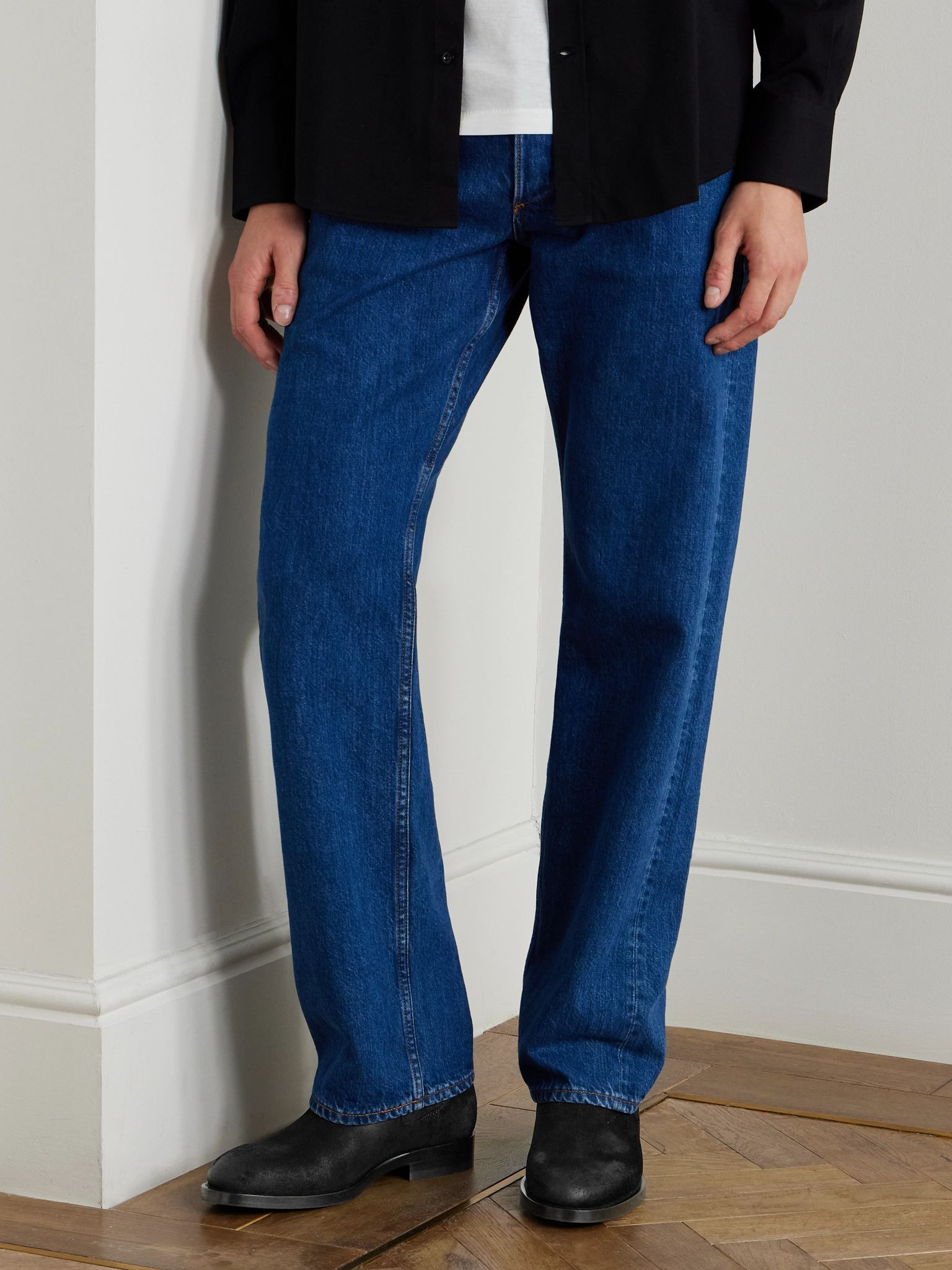 Waxed-Suede Chelsea Boots Black - 2