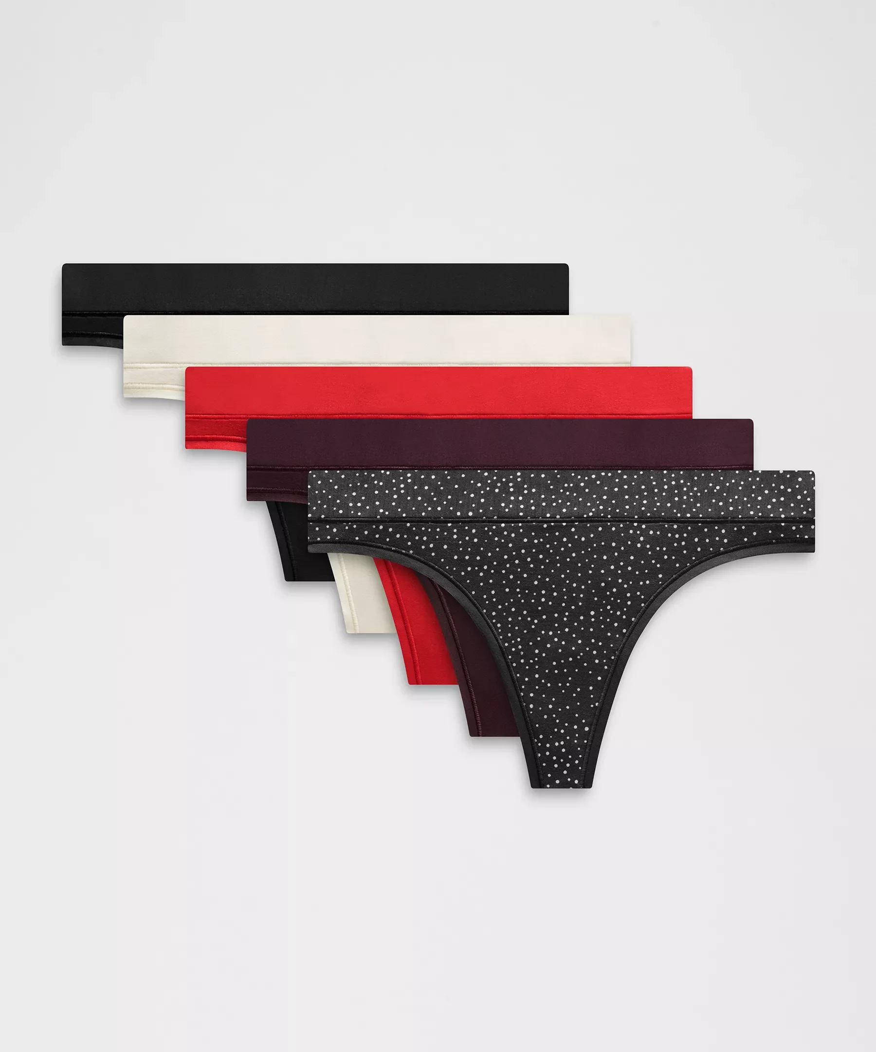 UnderEase Mid-Rise Thong Underwear *5 Pack - 1