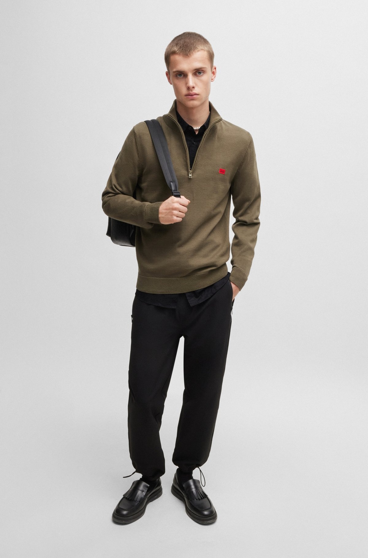 EXTRA-SLIM-FIT SHIRT IN ANIMAL-PATTERN COTTON JACQUARD - 4